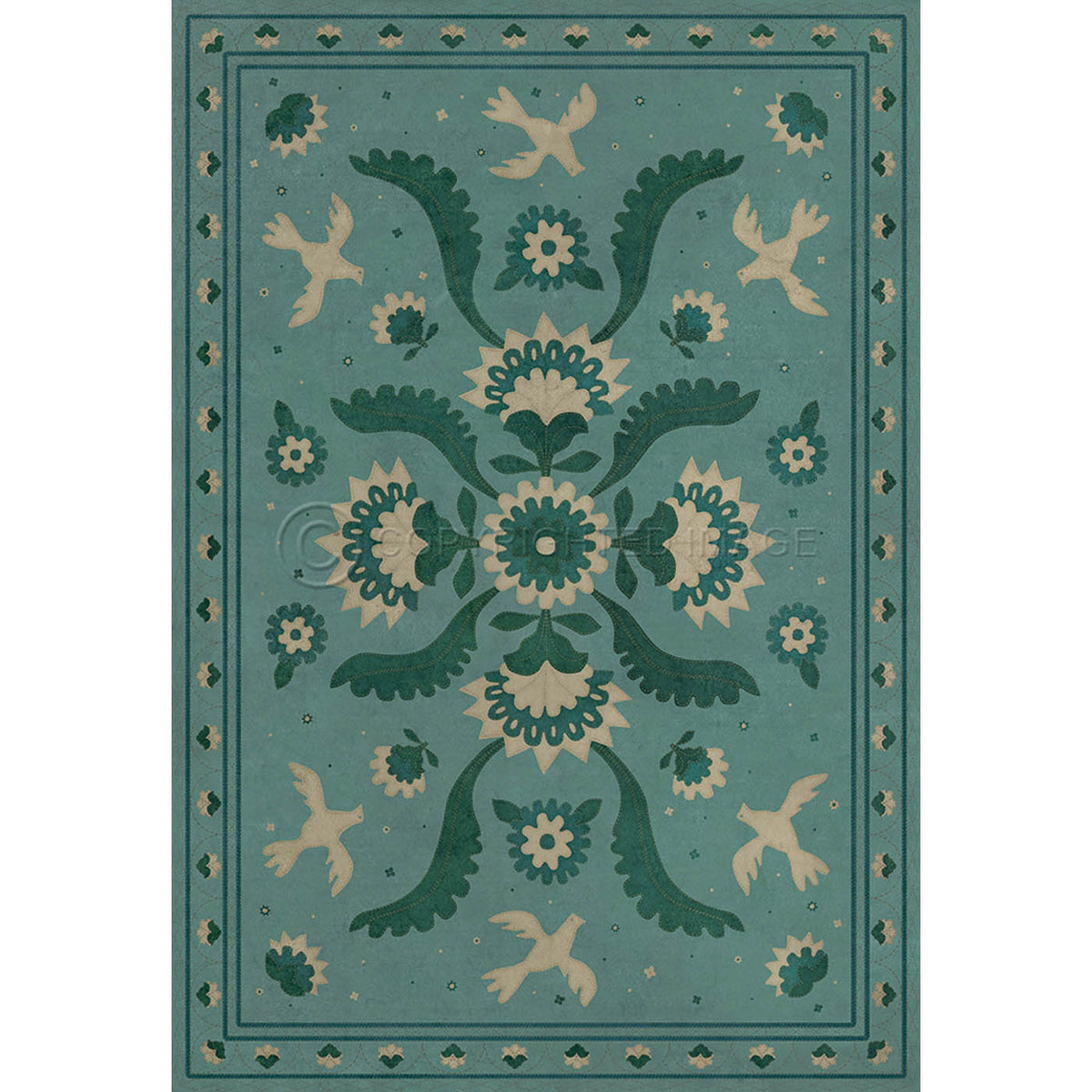 Applique Barred Clouds Bloom 70x102