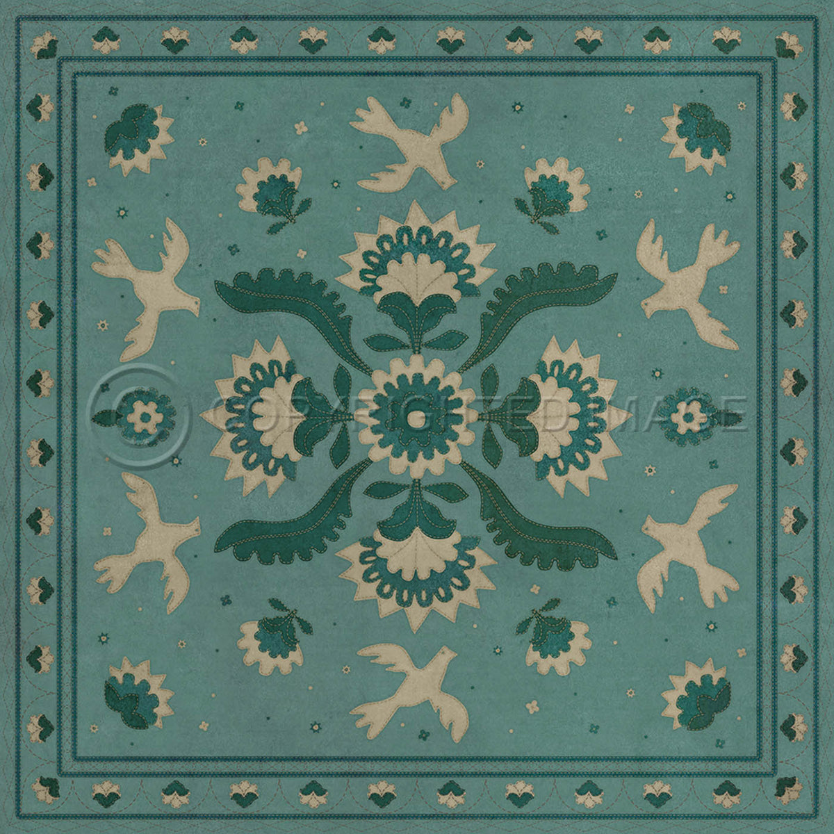 Applique Barred Clouds Bloom 120x120