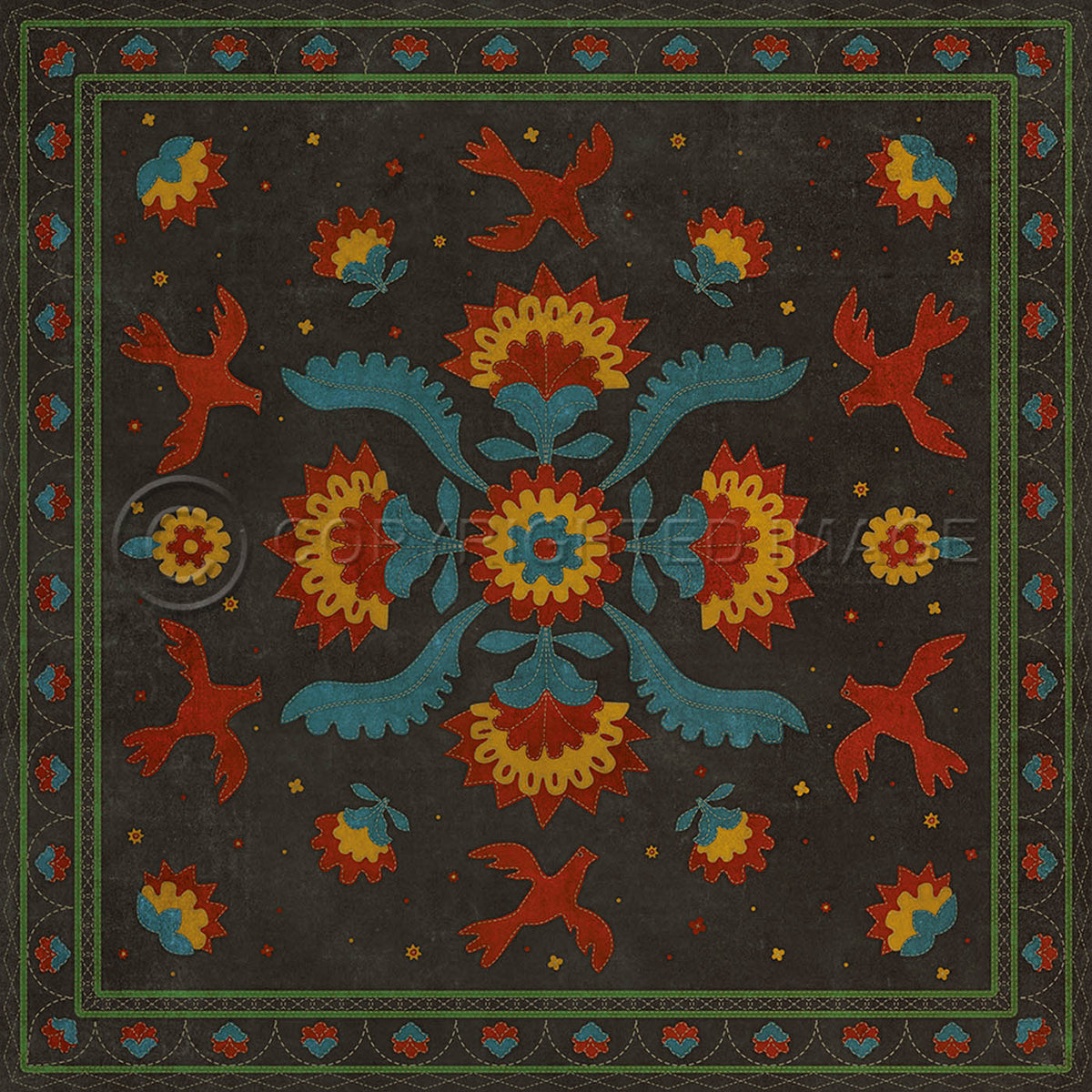 Applique Gossip of Swallows 48x48