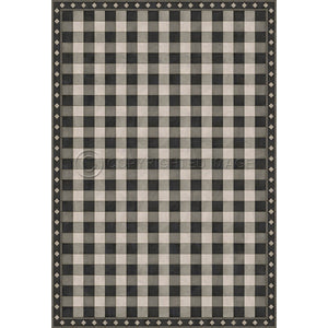 Gingham Tile Black 120x120