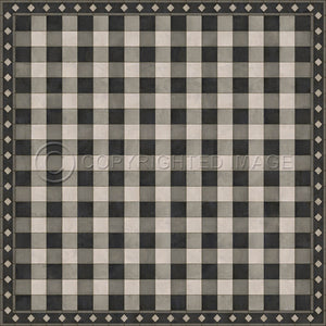 Gingham Tile Black 120x120