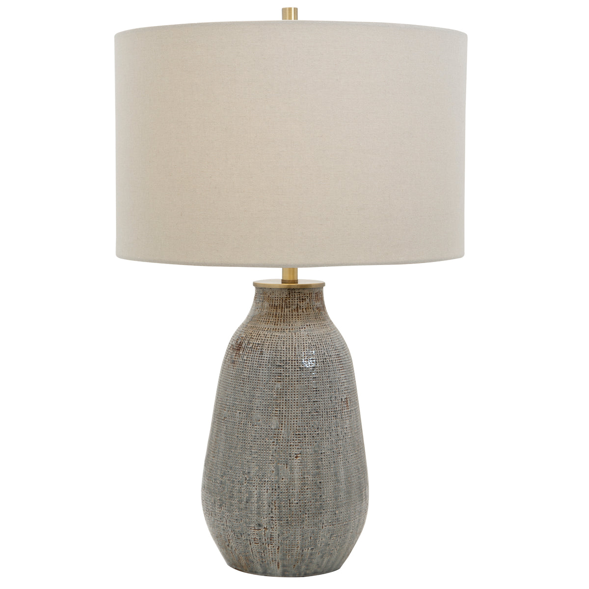 Monacan Gray Textured Table Lamp