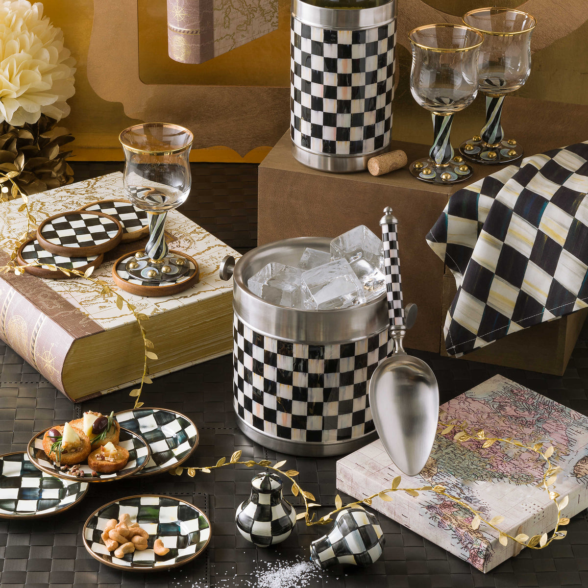 Courtly Check Coasters - Set of 4