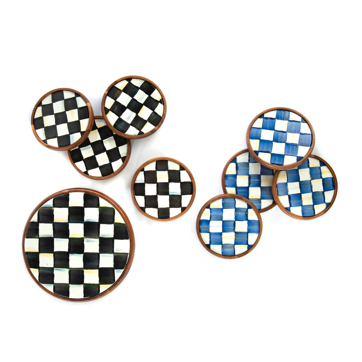 Courtly Check Coasters - Set of 4