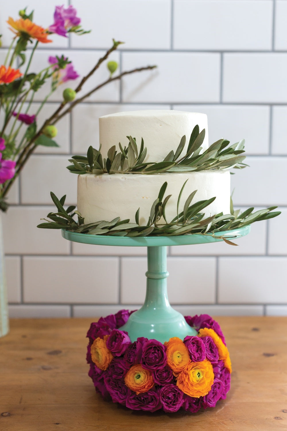 Zelana Cake Plate - Jade