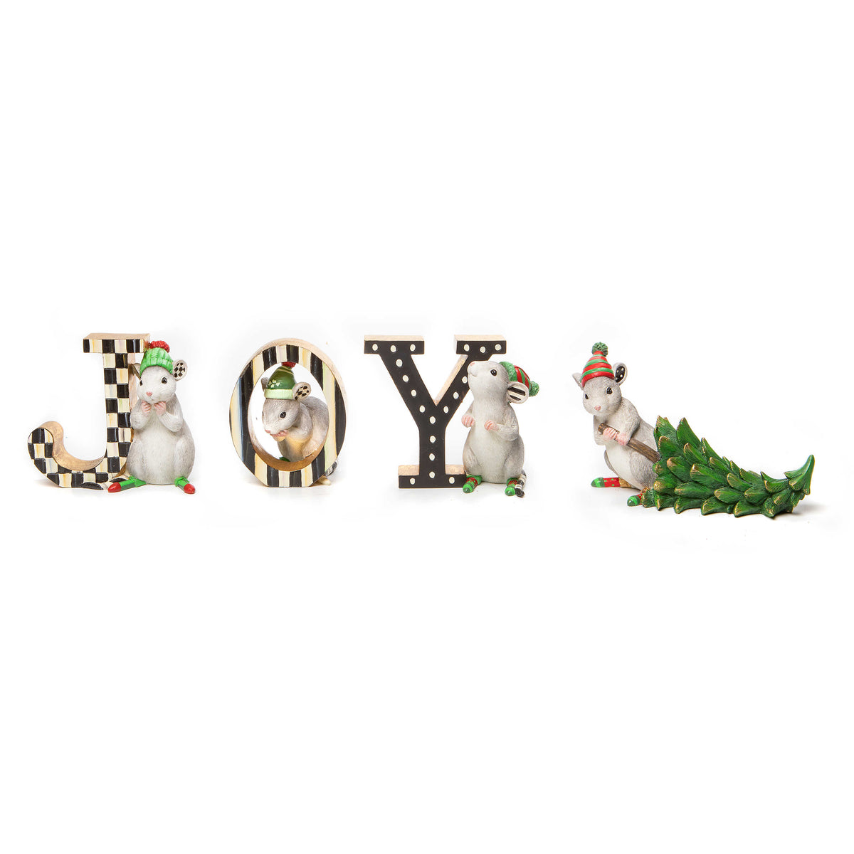 Christmas Joy Mice - Set of 4