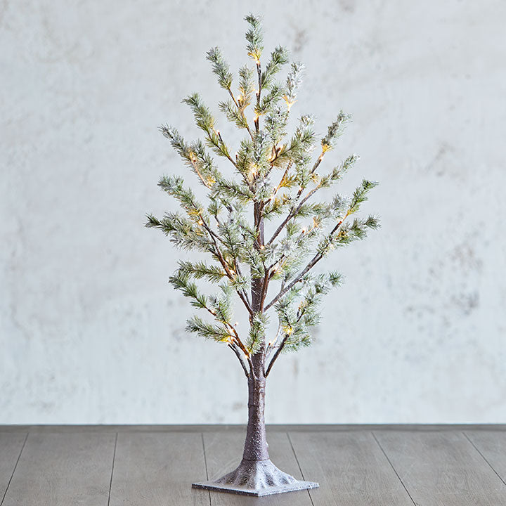 3' Lighted Snowy Pine Tree