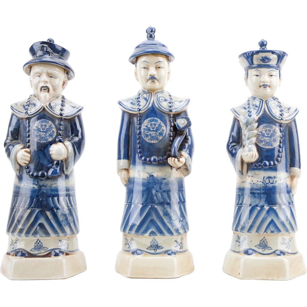 Men of the Orient Set of 3 - Blue and White