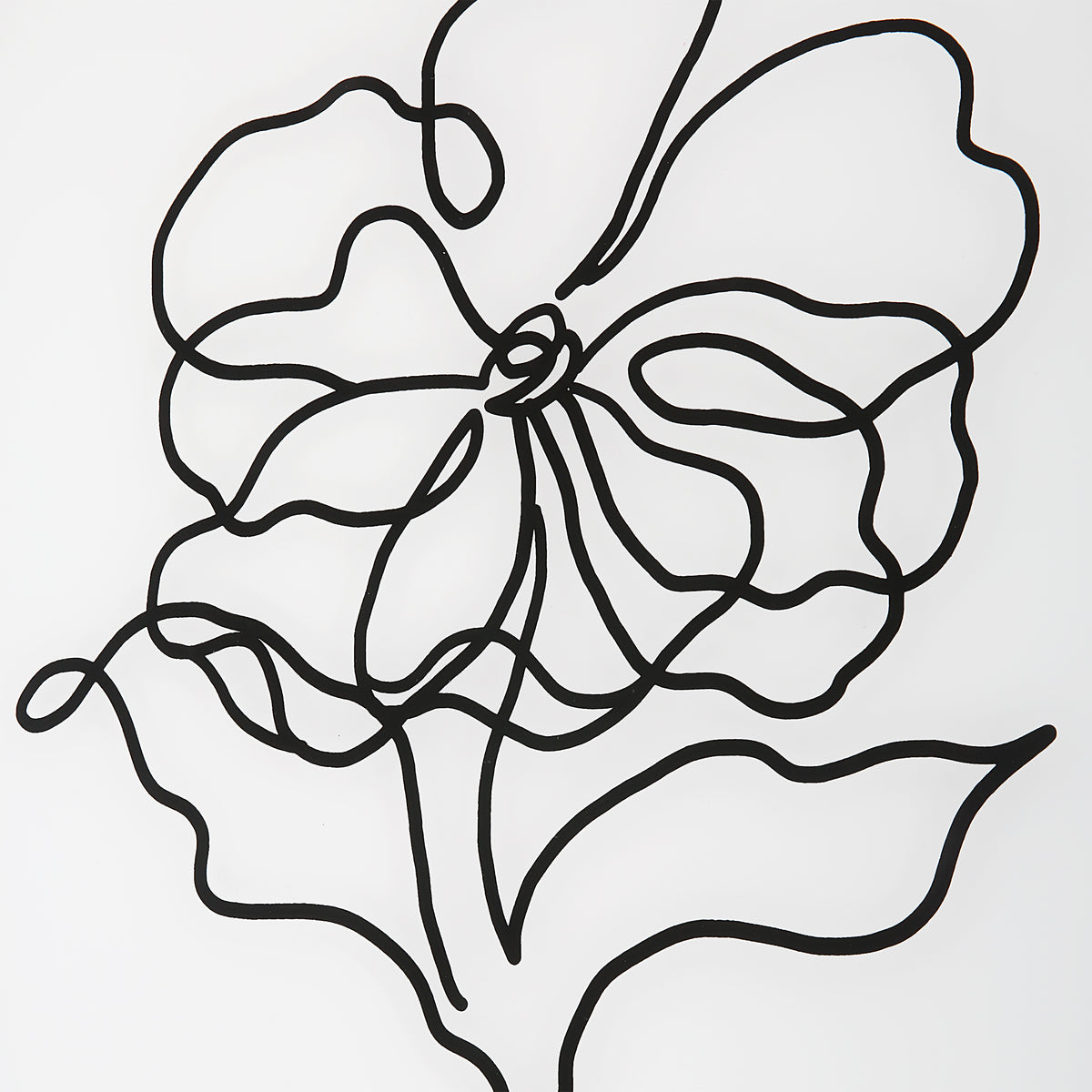 Bloom Black White Framed Prints, S/4