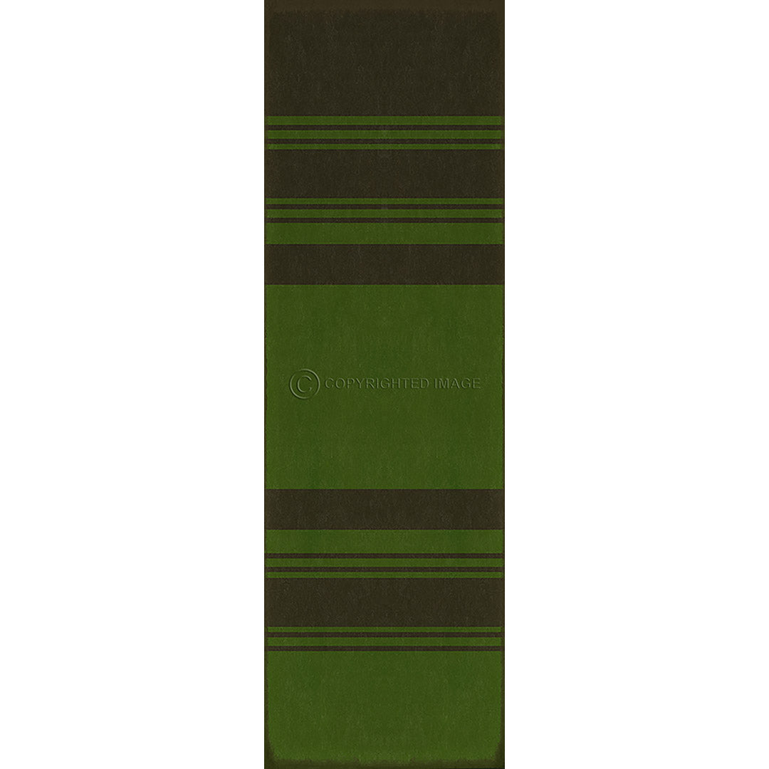 Pattern 50 Organic Stripes Black and Green    36x115