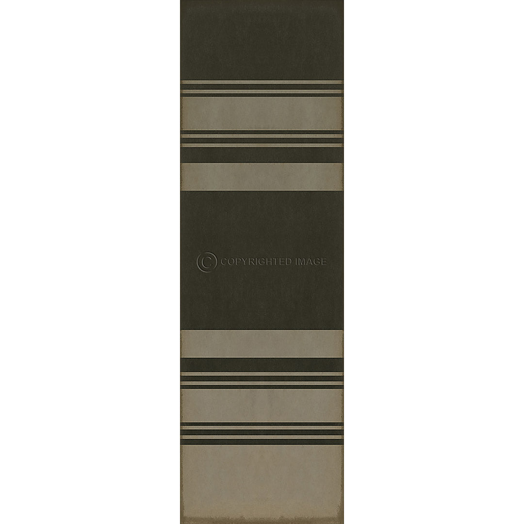 Pattern 50 Organic Stripes Black and Tan    36x115