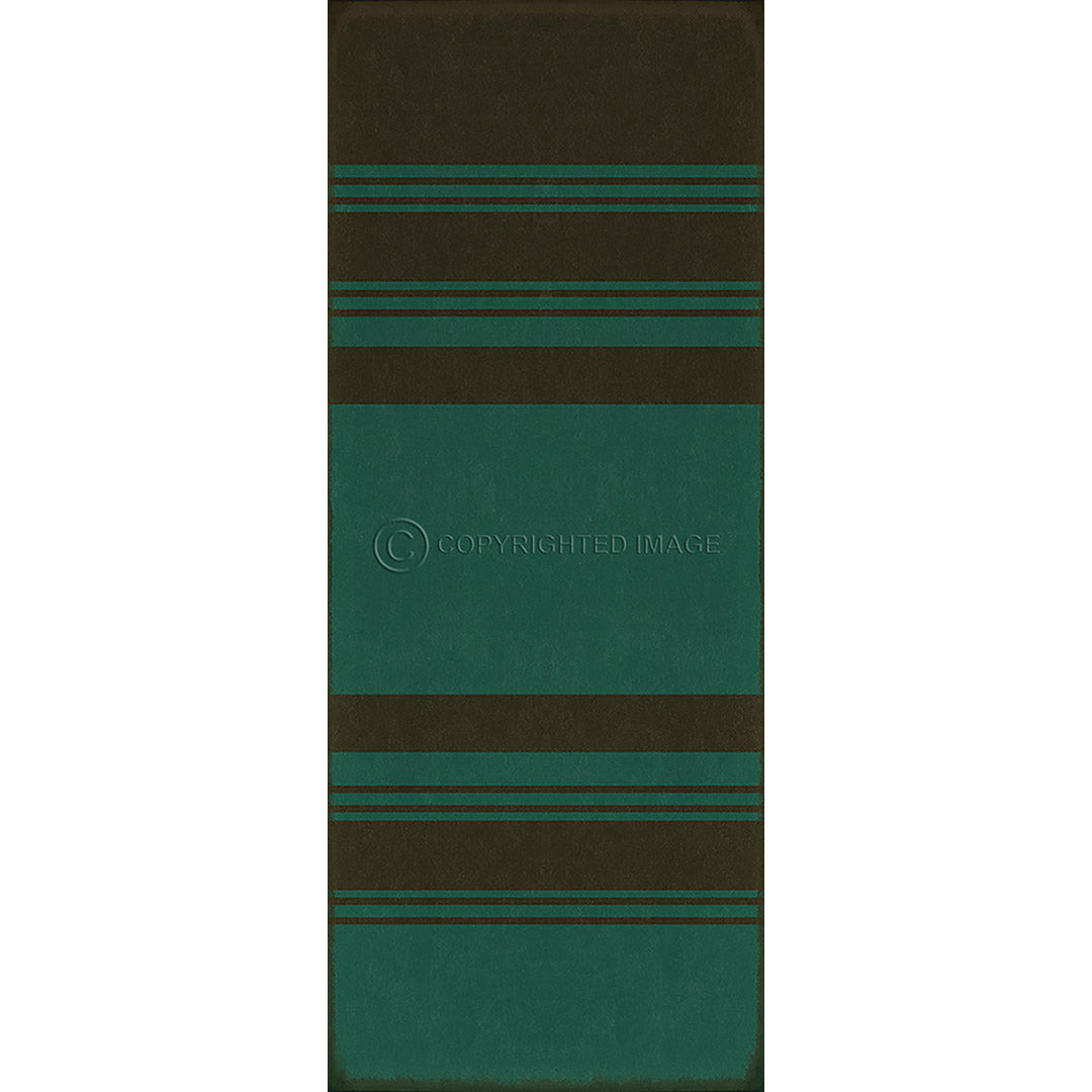 Pattern 50 Organic Stripes Black and Teal    36x90