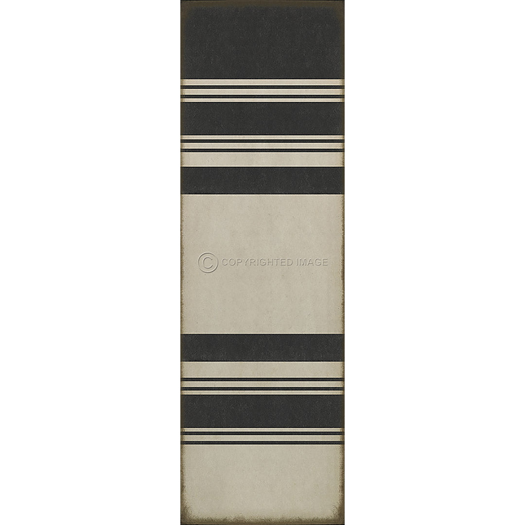 Pattern 50 Organic Stripes Black and White    36x115