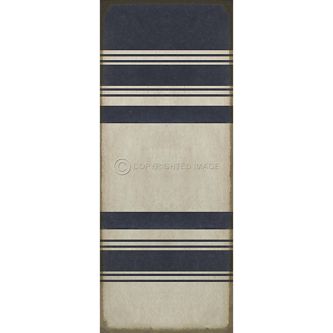 Pattern 50 Organic Stripes Blue and White    36x90