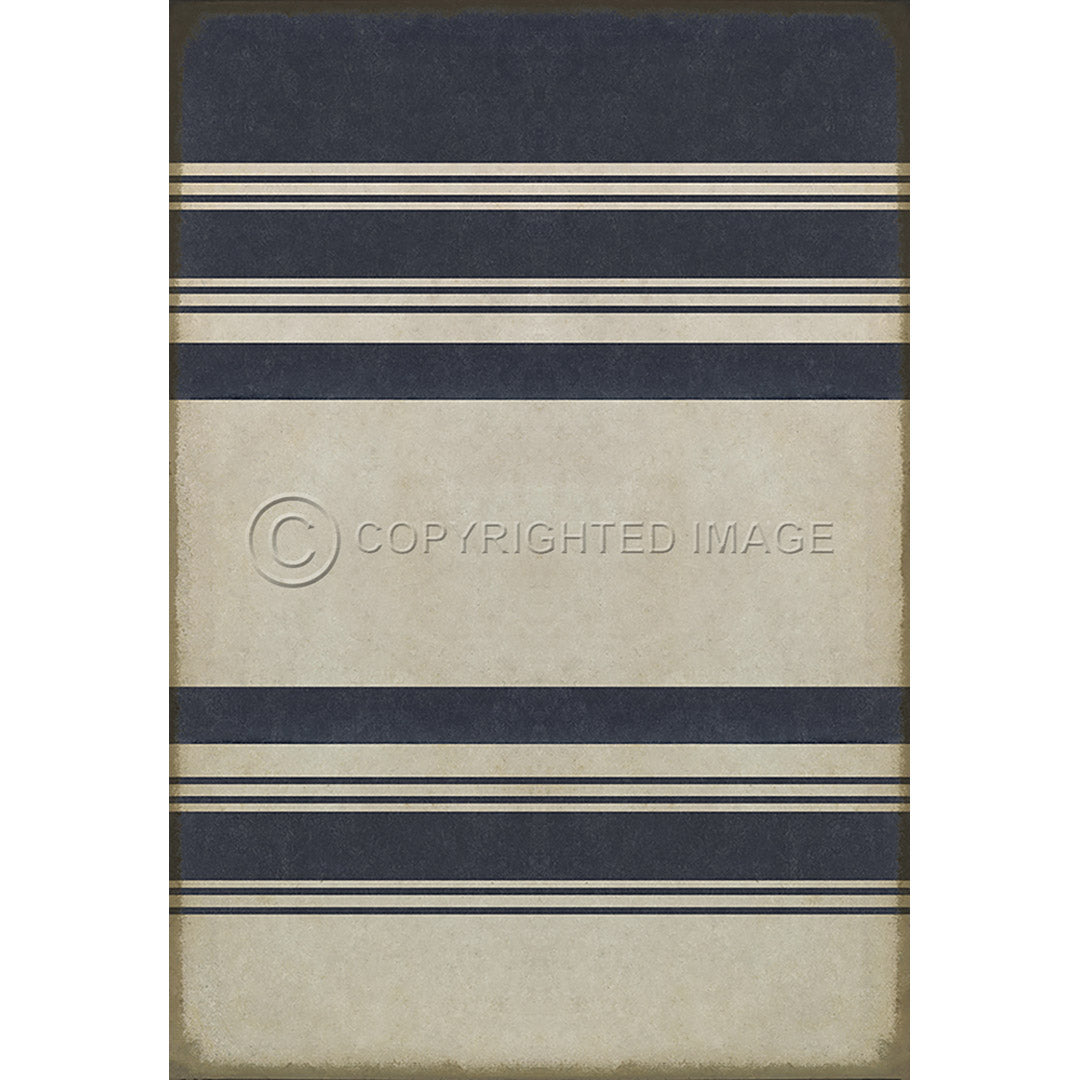 Pattern 50 Organic Stripes Blue and White    96x140