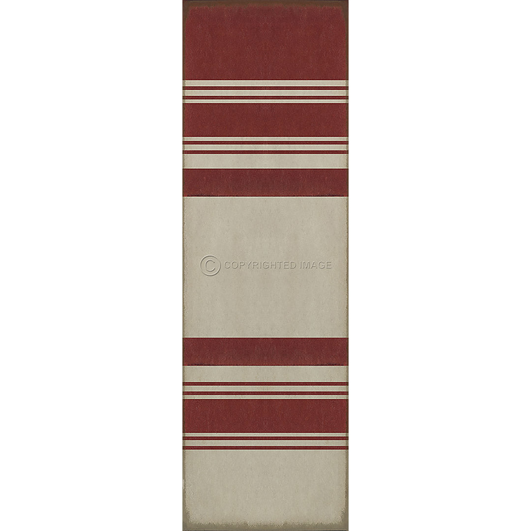 Pattern 50 Organic Stripes Red and White    36x115