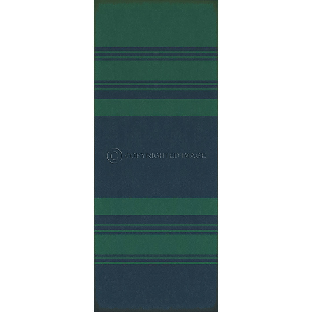 Pattern 50 Organic Stripes Teal and Blue    36x90