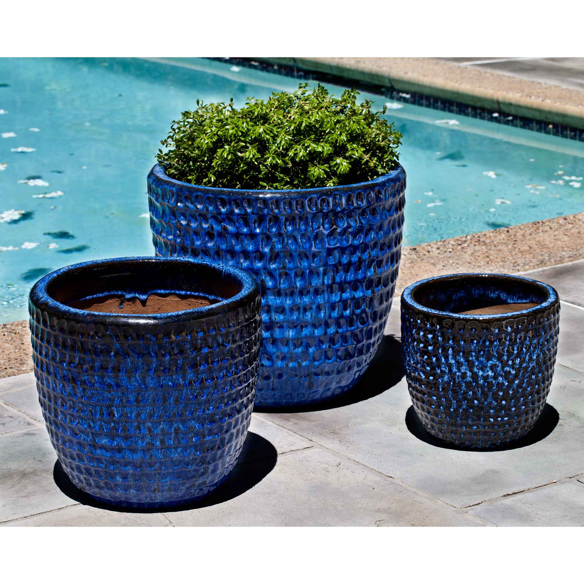 Dimple Glaze Planter Set of 3