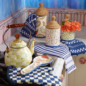Blue & White Zig Zag Dish Towels - Set of 3