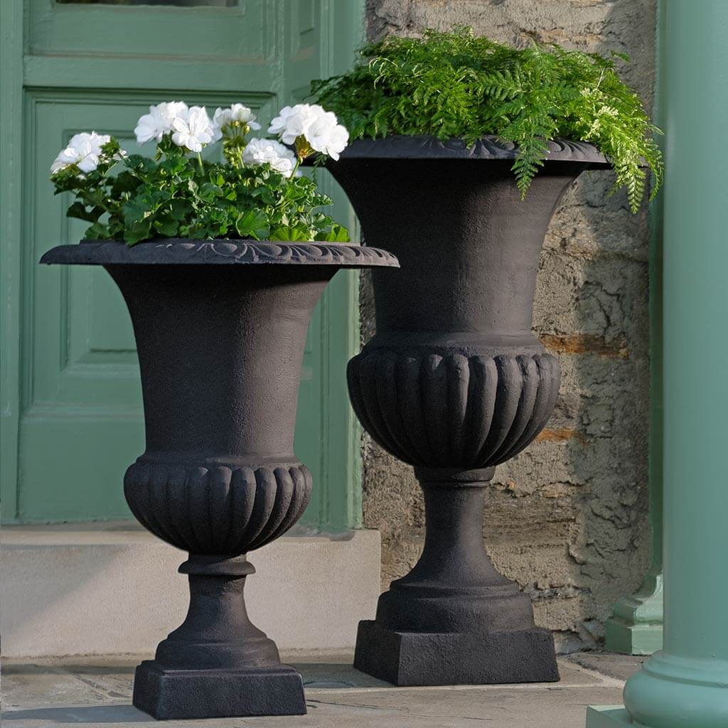 Tall Wickford Urn – Matte Black