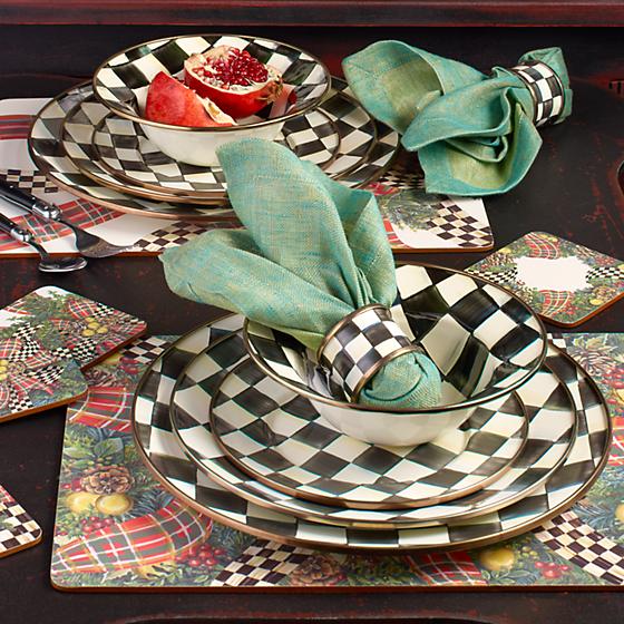 Courtly Check Enamel Charger/Plate