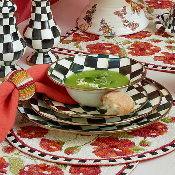 Courtly Check Enamel Charger/Plate
