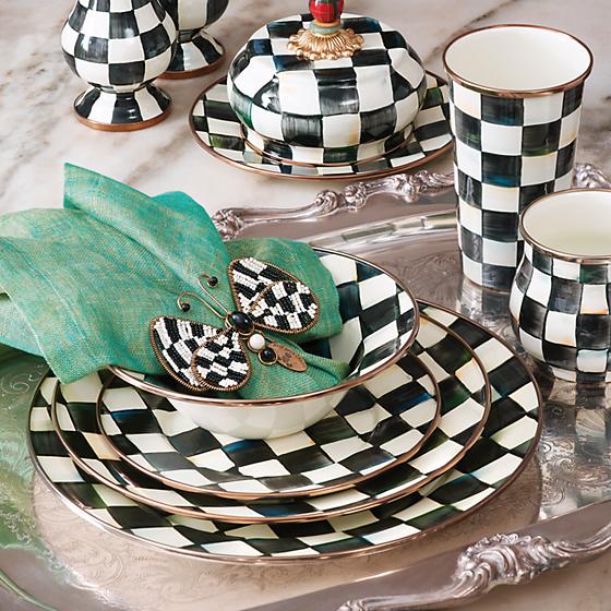 Courtly Check Enamel Charger/Plate