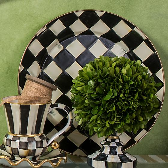Courtly Check Enamel Charger/Plate