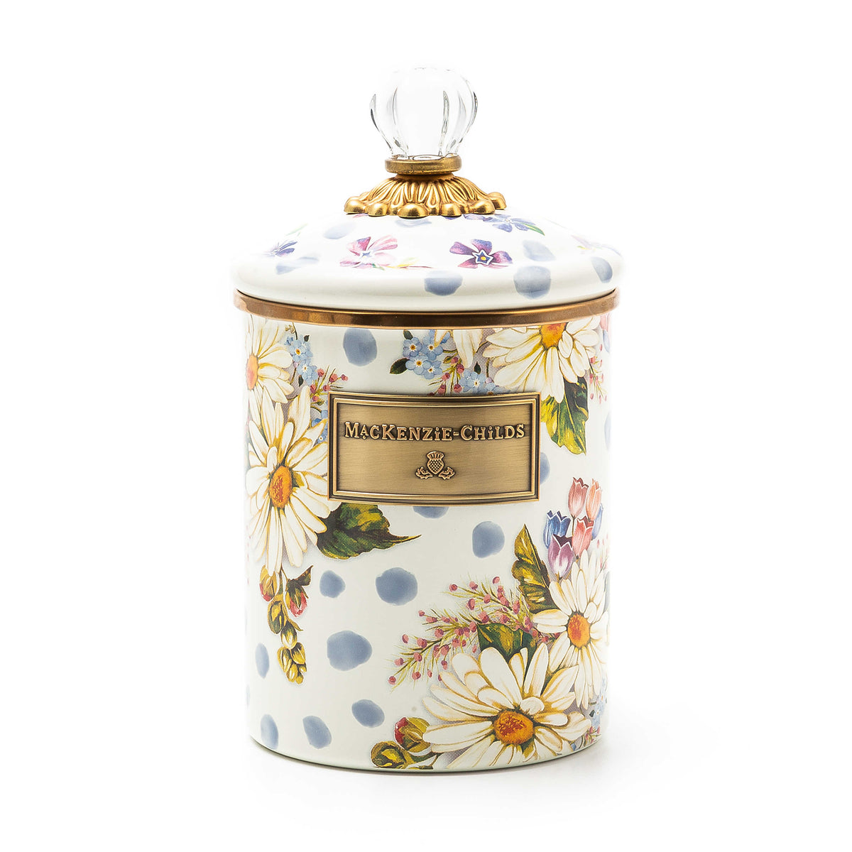 Wildflowers Enamel Medium Canister - Blue