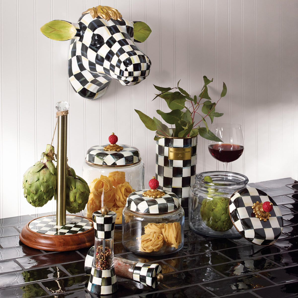 Courtly Check Enamel Grinder