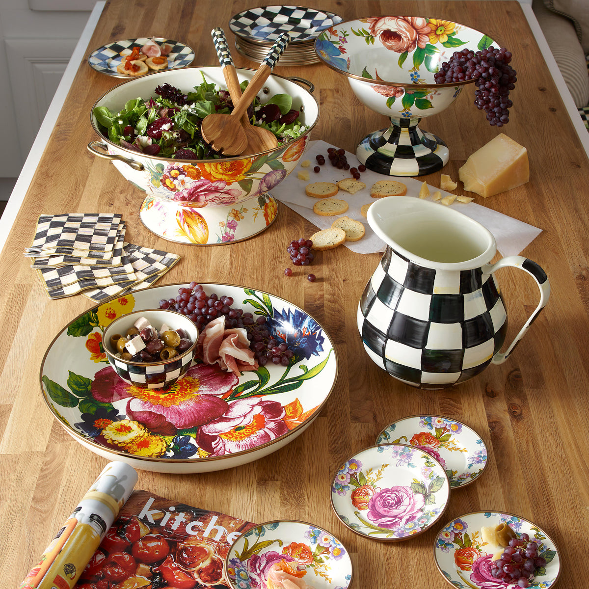 Courtly Check Enamel Pinch Bowl