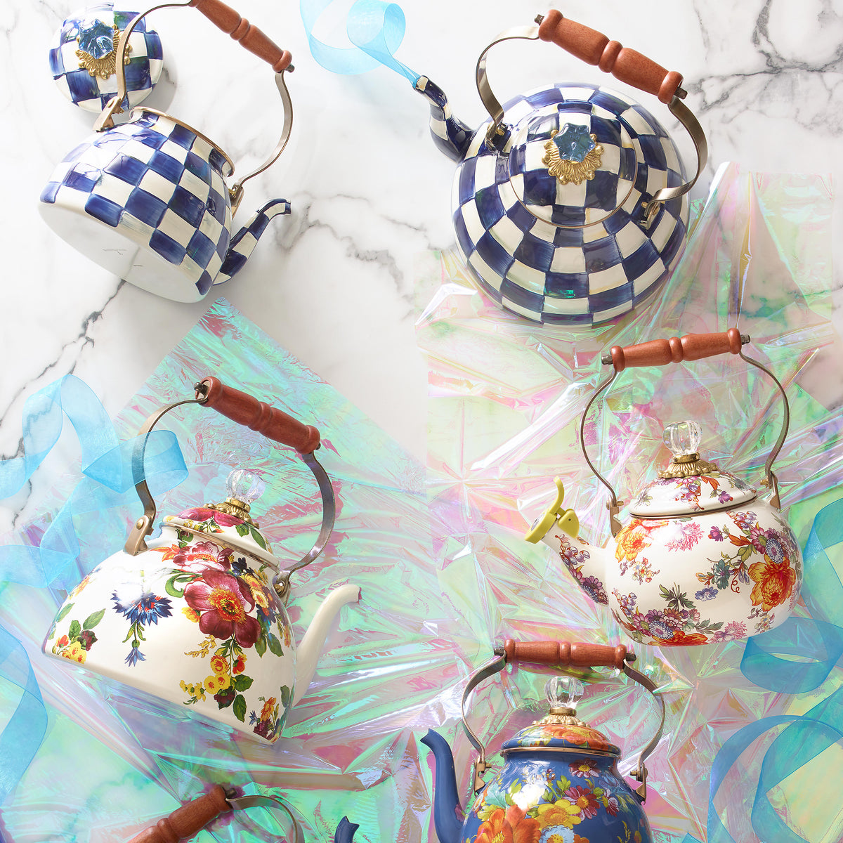 Royal Check Tea Kettle - 2 Quart