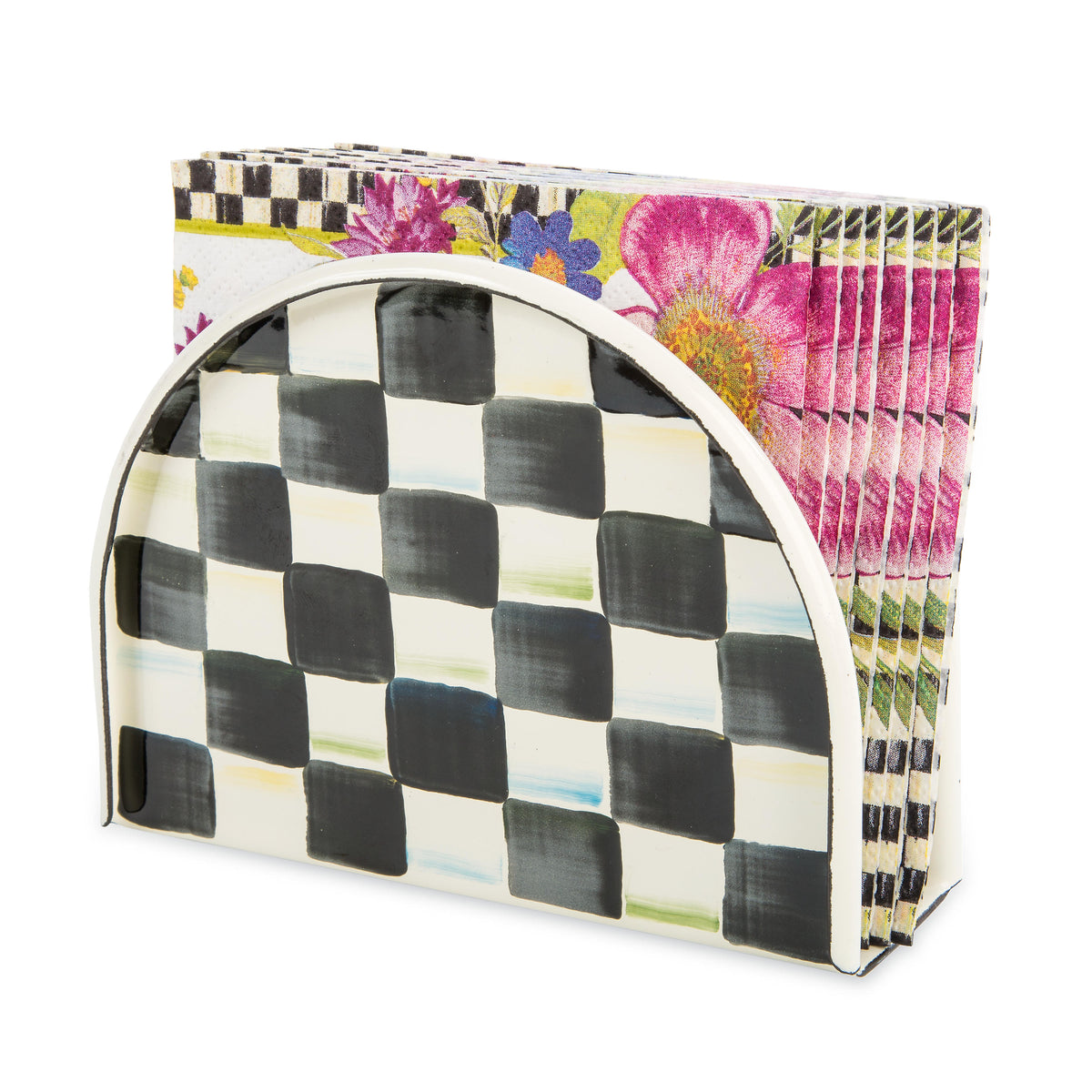 Courtly Check Enamel Napkin Holder
