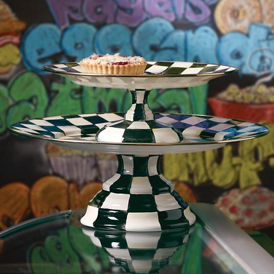 Courtly Check Pedestal Platter - Large