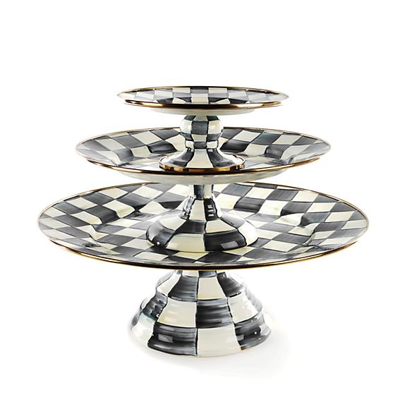 Courtly Check Pedestal Platter - Large