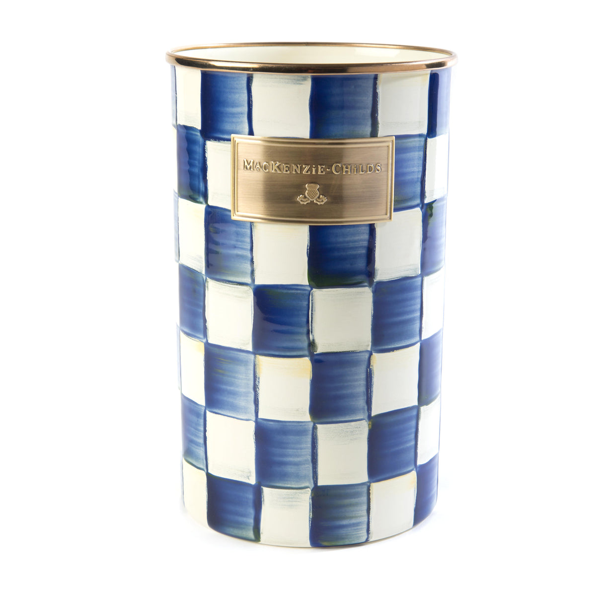 Royal Check Utensil Holder