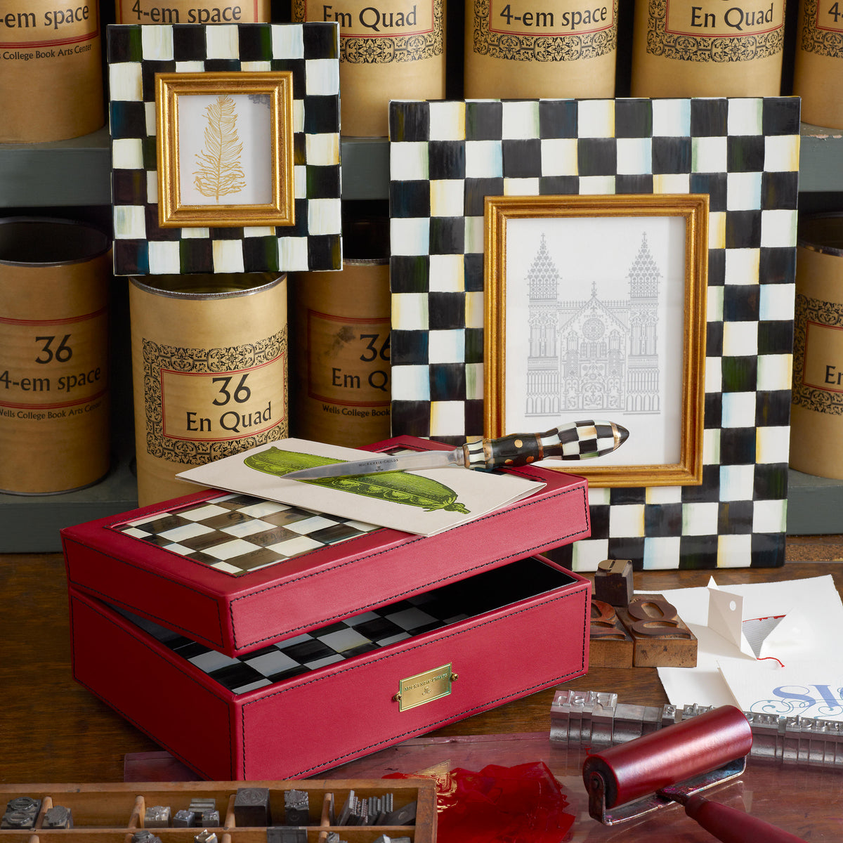 Courtly Check Enamel Frame - 5in. x 7in.