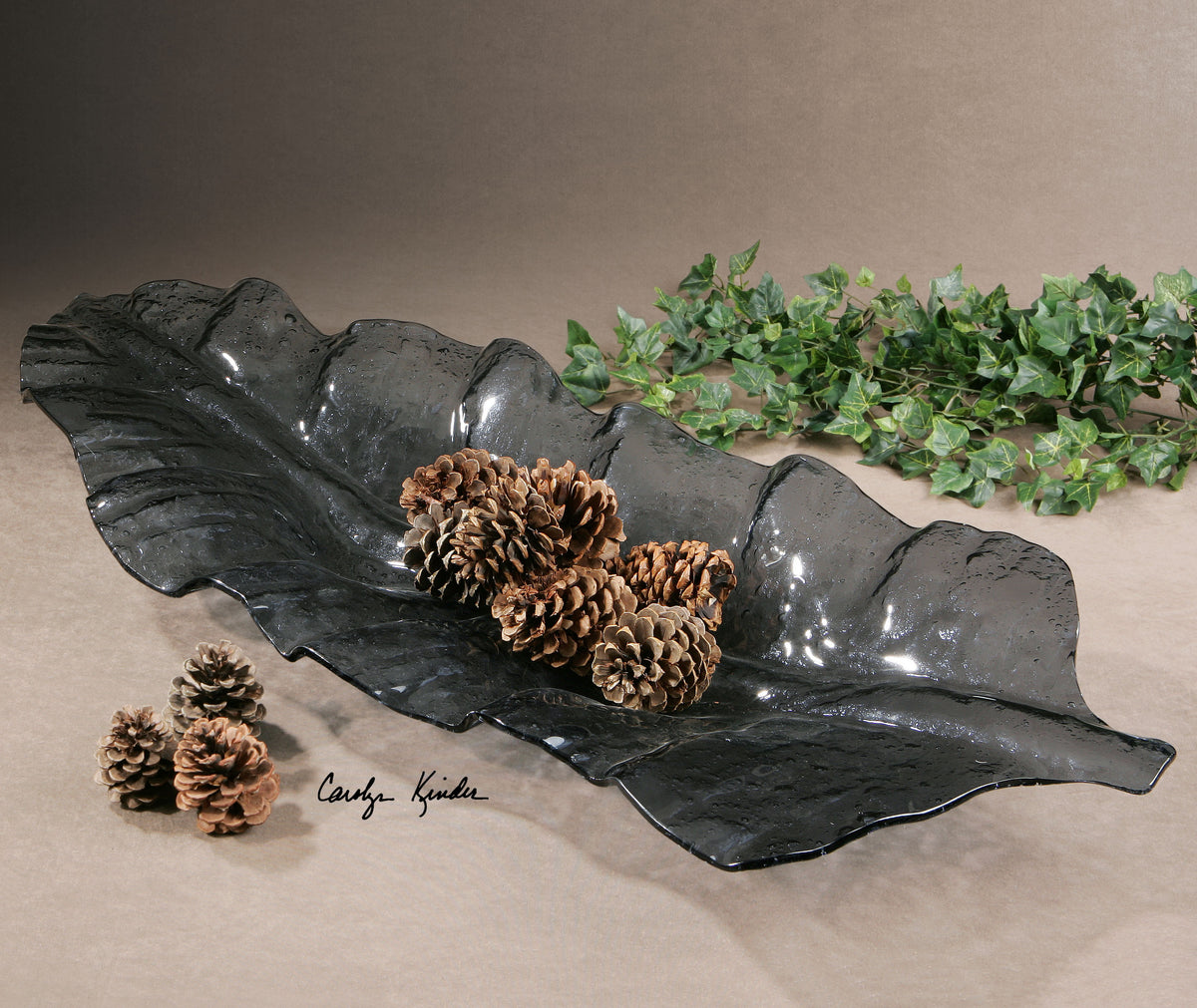 Smoked Leaf Tray