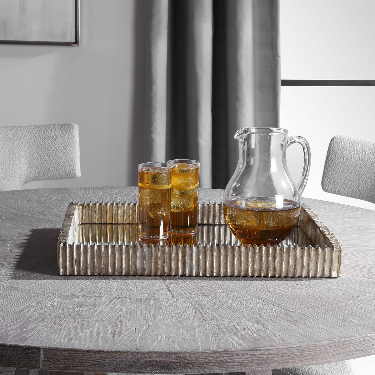 Talmage Silver Mirrored Tray
