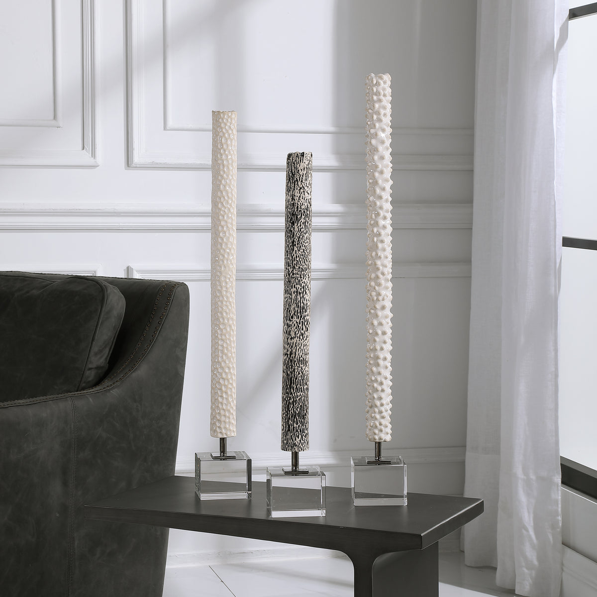 Makira Cylindrical Sculptures, S/3