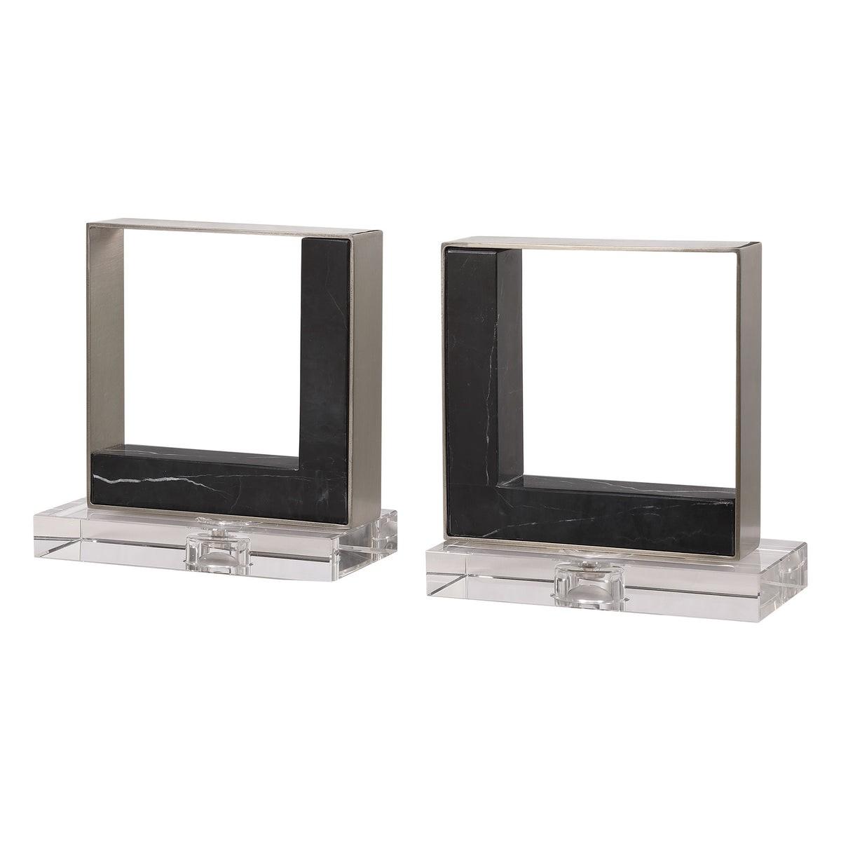 Tilman Modern Marble Bookends, S/2