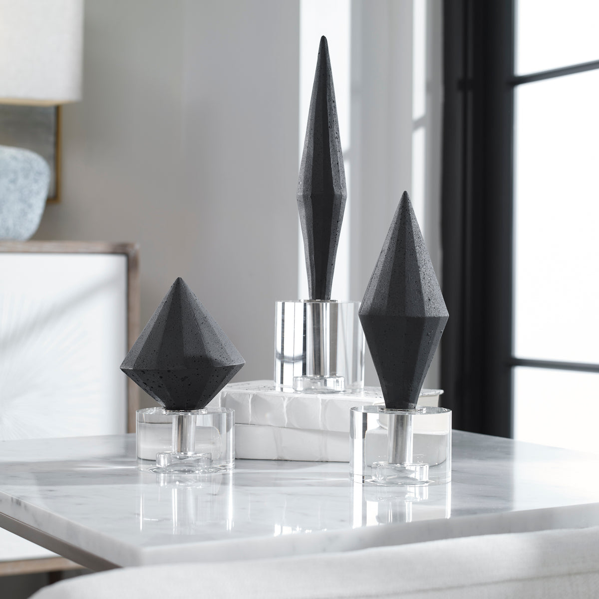 Alize Black Sculptures,, S/3