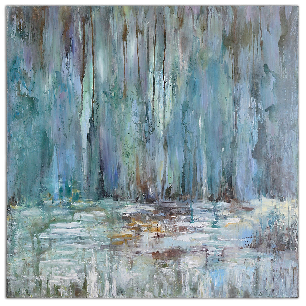 Blue Waterfall Hand Painted Canvas