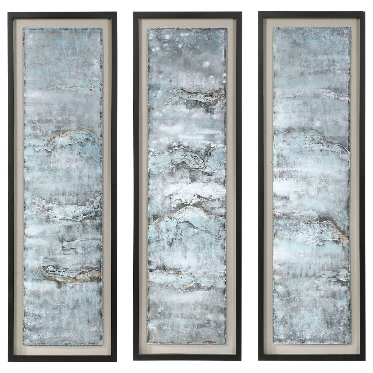 Ocean Swell Framed Prints, S/3, 3 Cartons
