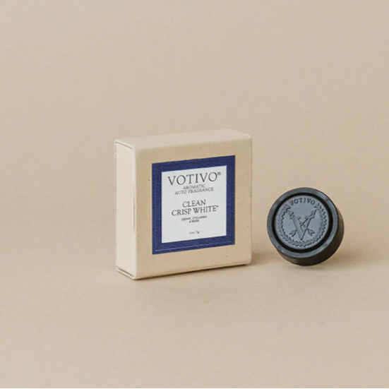 Auto Vent Clip-Clean Crisp White