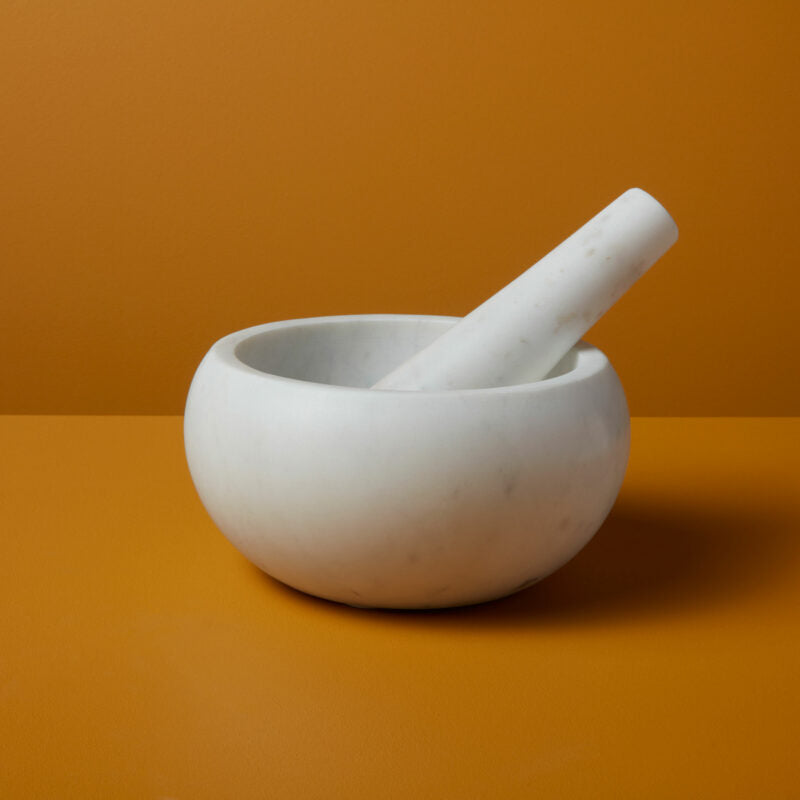 White Marble Mortar & Pestle