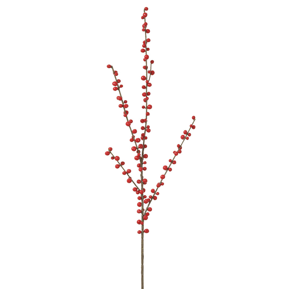 28" Red Berry Stem
