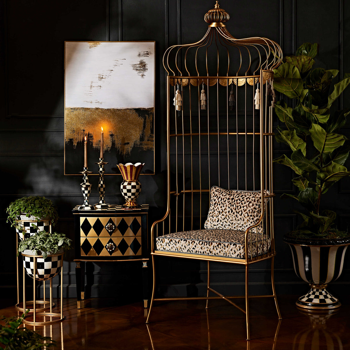 Courtly Check Plantstand - Tall