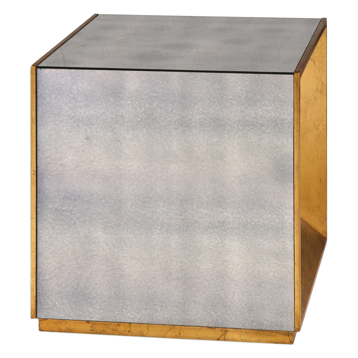 Flair Gold Cube Table