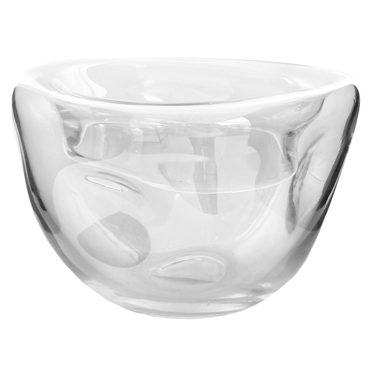 Glass organic vase clear